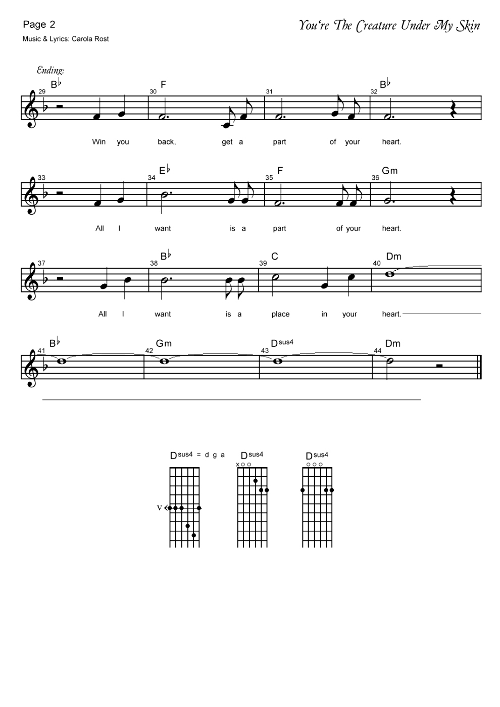 You're the Creature - music sheet 2