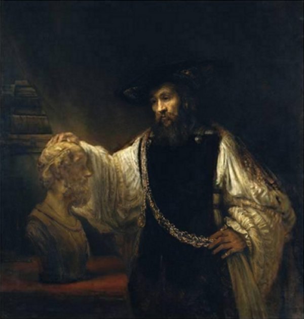 Aristotle with a Bust of Homer - Rembrandt van Rijn