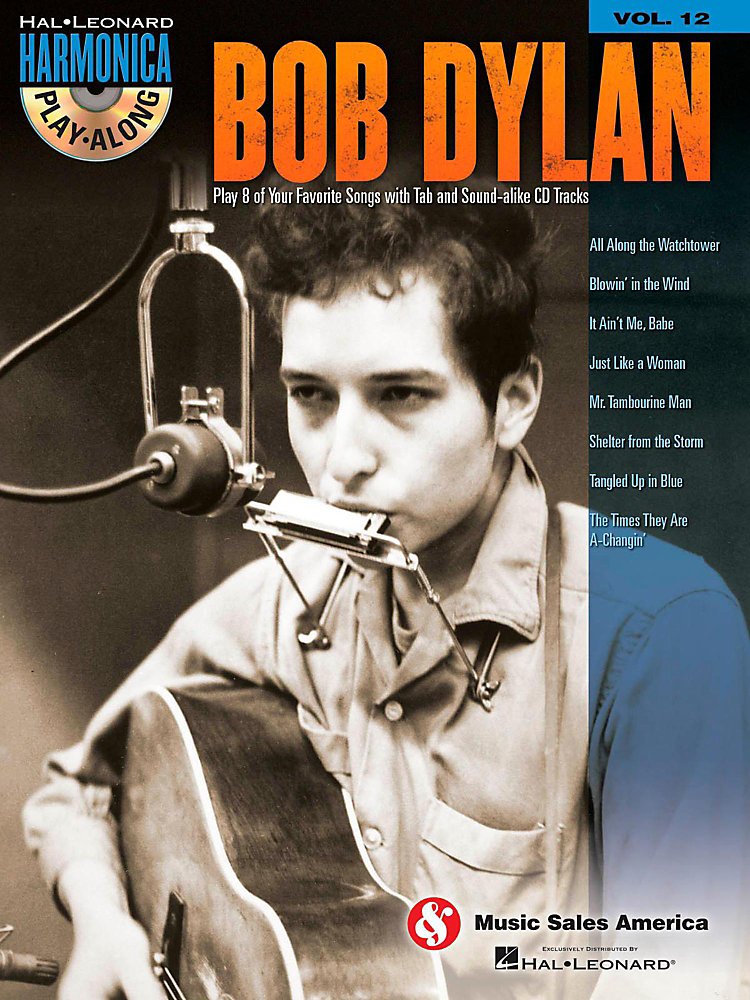 Music Sales - Bob Dylan - Harmonica Play-Along Volume 12 Book/CD