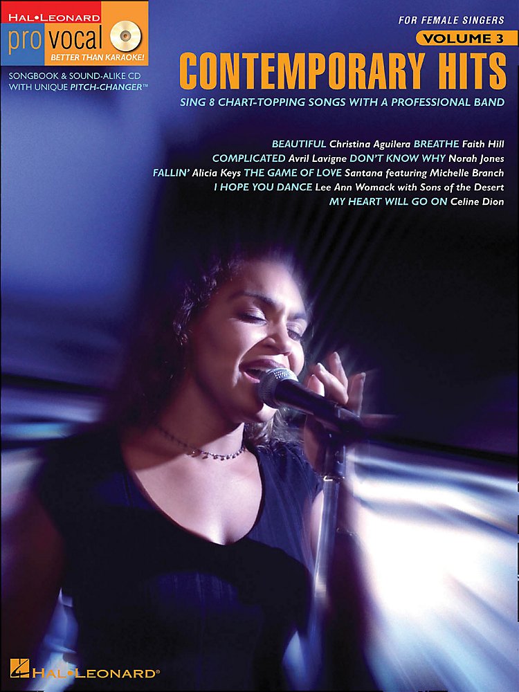Contemporary Hits Pro Vocal Series For Female Singers Book/Cd Vol 3