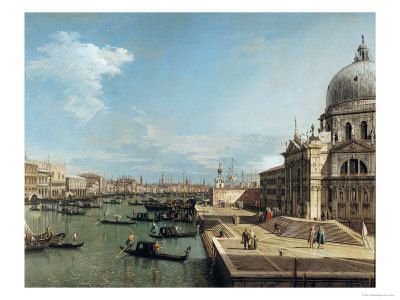 The Entrance to the Grand Canal, Venice, Italy - by Canaletto