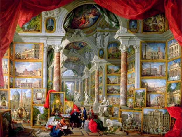Gallery with Views of Modern Rome, 1759 - by Giovanni Paolo Pannini