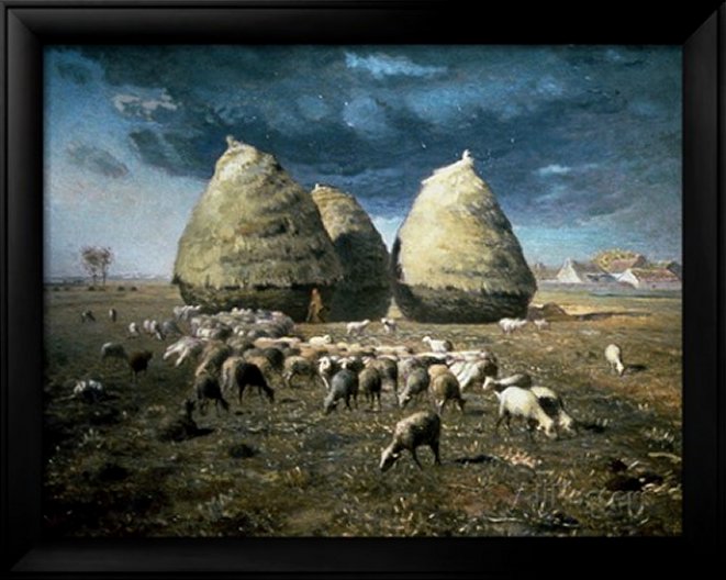 Haystacks, Autumn, 1873-74 by Jean-Franois Millet