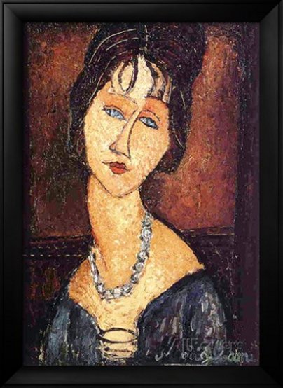 Jeanne Hebuterne with a Necklace, 1917by Amedeo Modigliani