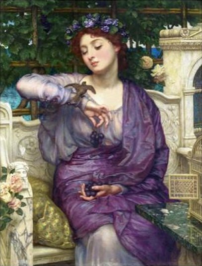 Libra and Her Sparrow by Sir Edward John Poynter