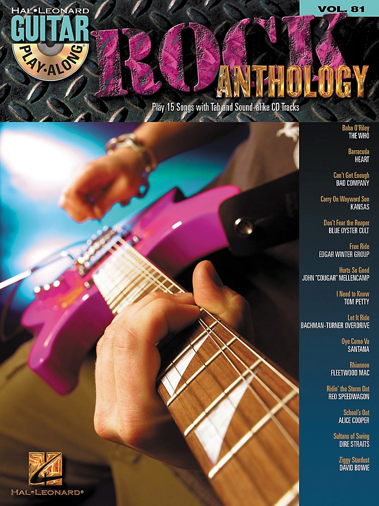 Hal Leonard - Rock Anthology - Guitar Play-Along Series, Volume 81 (Book/Cd)