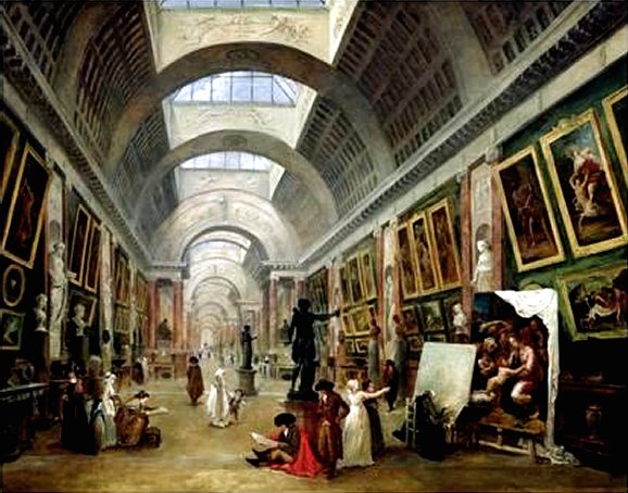View of the Grand Gallery of the Louvre 1796 by Hubert Robert