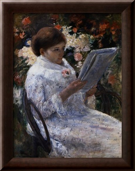 Woman Reading in a Garden by Mary Cassatt