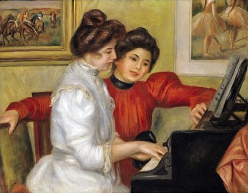 Yvonne and Christine Lerolle At The Piano