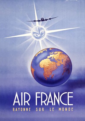 Air France, Vintage Aviation Art Print