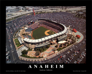 Anaheim: Edison Field, Angels Baseball, California, Art Print