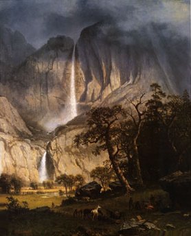 Cho-looke Yosemite Fall 1864 by Albert Bierstadt, Art Print