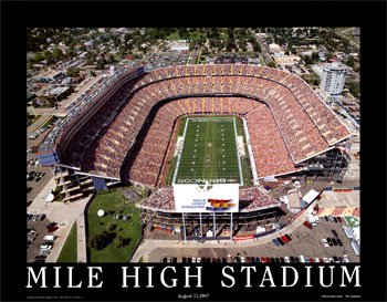 Denver Broncos - Mile High Stadium, Denver Art Print