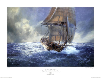 HMS Artemis by Geoff Hunt - Art Print