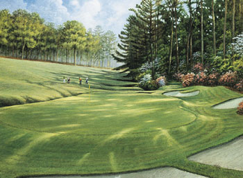 Azalea Hole Golf Course - Golf Art Print