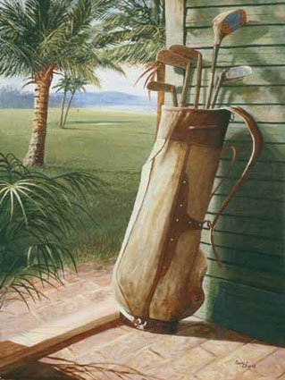 Golfclubs, Day in Paradise - Art Print