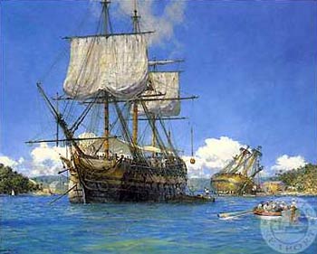 Vintage Ship art print, collectibles