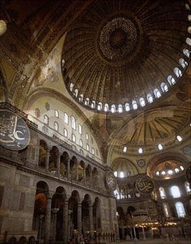 Interior of Hagia Sophia, Istanbul, Turkey, Art Print