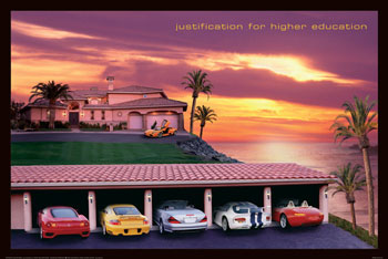 Justification for Higher Education, Sports Car Poster