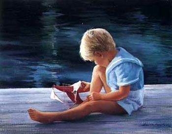 Will it Sail? Laurie Snow Hein Painting, Art Print
