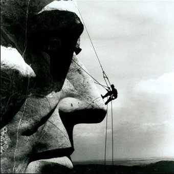 Lincolns Nose, Mount Rushmore, art print