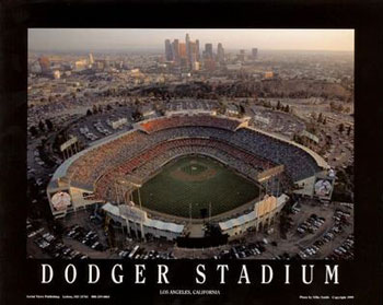 Los Angeles Dodgers, Dodger Stadium, Art Print
