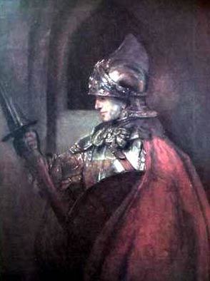 A Man in Armor by Rembrandt, art print