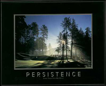 Motivational Golf, Persistance - Art Print