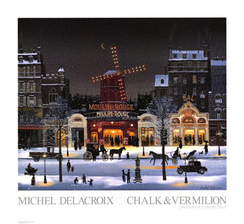 Moulin Rouge Sous la Neige by Michel Delacroix