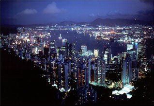 Night Shot of Hong Kong