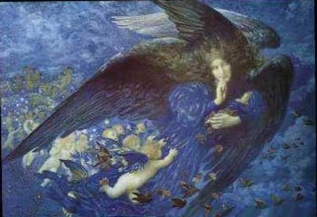 Night with her Train of Stars by Edward Robert Hughes, Poster