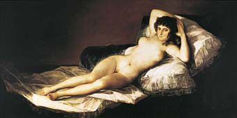 Nude Maja by Francisco Goya, Art Print