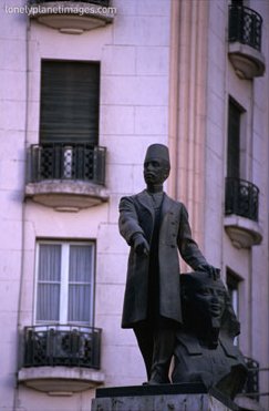 Ottoman and Sphinx Statue, Cairo, Egypt, Art Print