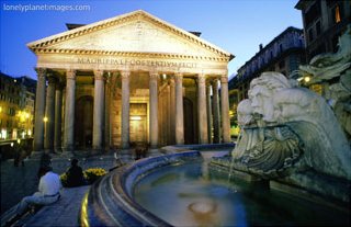 Pantheon at Dusk, Rome, Venice, Italy, Art Print