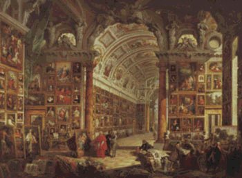 Picture Gallery of Cardinal Gonzaga by Giovanni Paolo Panini, Art Print