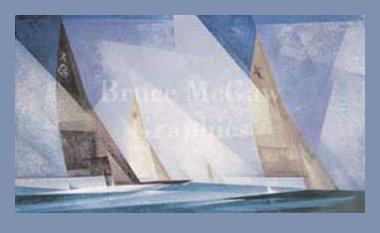 Sailboats, 1929 by Lyonel Feininger, Art Print