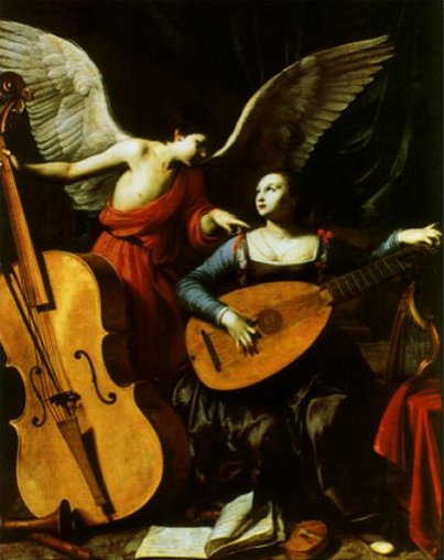 Saint Cecilia and the Angel, 1600 by Carlo Saraceni