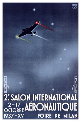 Salon International Aeronautique, Vintage Aviation Art Print