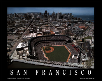 San Francisco Pac Bell Park, San Francisco Giants, Art Print