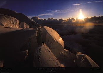 Seracs du Mont Maudit, France, Art Print