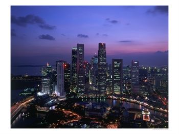 Singapore Skyline, art print