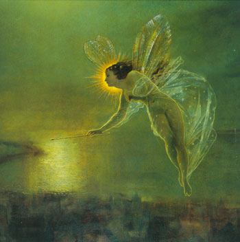 Spirit of the Night by John Atkinson Grimshaw, Fairy, Art Print
