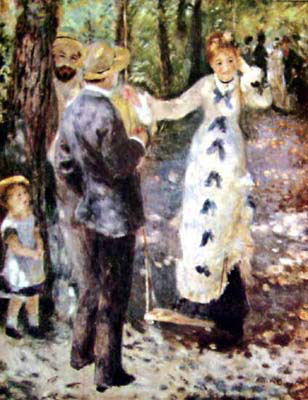 Swing - 1876 by Pierre-Auguste Renoir