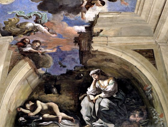 The 'Sala Di Aurora' Detail of an Allegory of Night, 1621 by Guercino