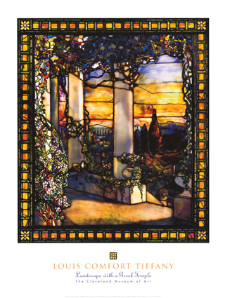 Landscape with a Greek Temple by Louis Comfort Tiffany, Art Print