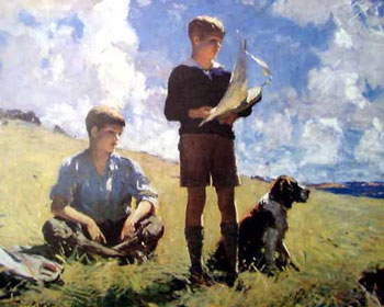 Art Print Two Boys by Frank Weston Benson