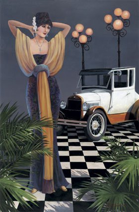 Vintage Car Poster, vintage automobile art print