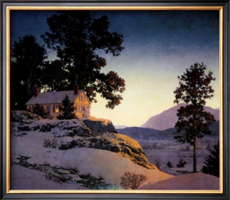 Winter Evening by Maxfield Parrish